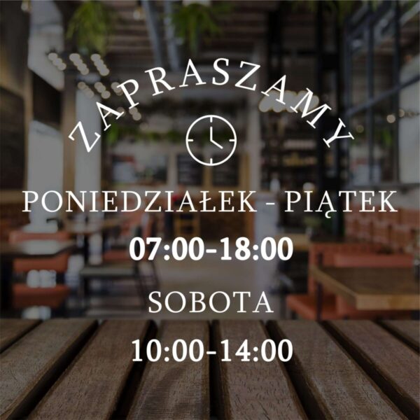 Naklejka Godziny Otwarcia | WGO14