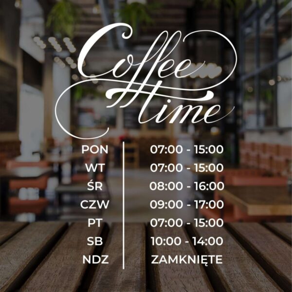 Naklejka Godziny Otwarcia | WGO19