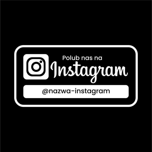 Naklejka z nazwą profilu na Instagramie