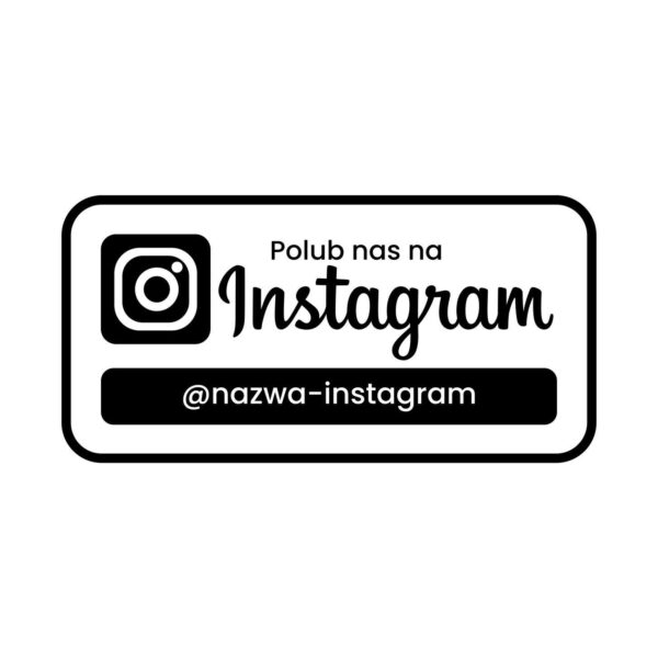 Naklejka z nazwą profilu na Instagramie