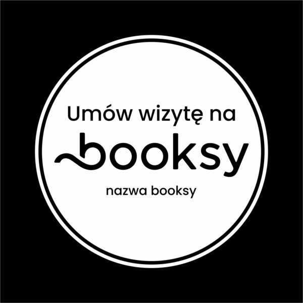 Naklejka umów wizytę na Booksy