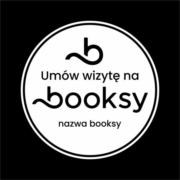 Naklejka umów wizytę na Booksy