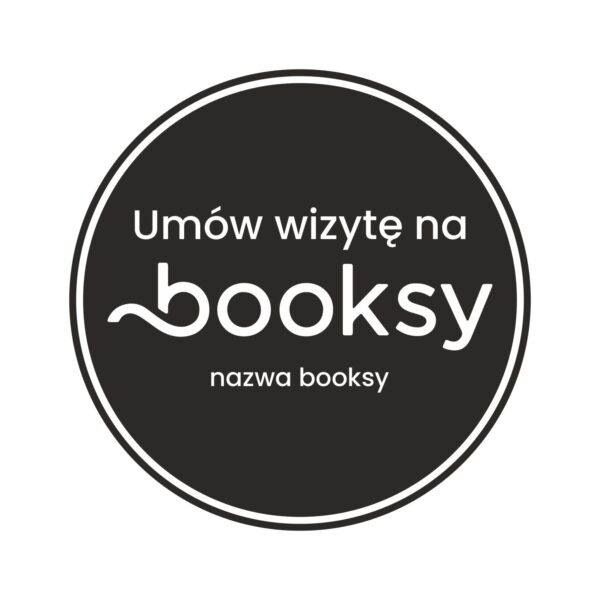 Naklejka umów wizytę na Booksy