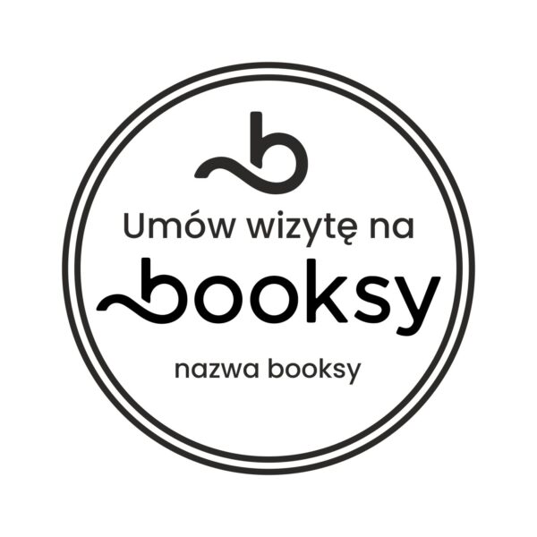 Naklejka umów wizytę na Booksy