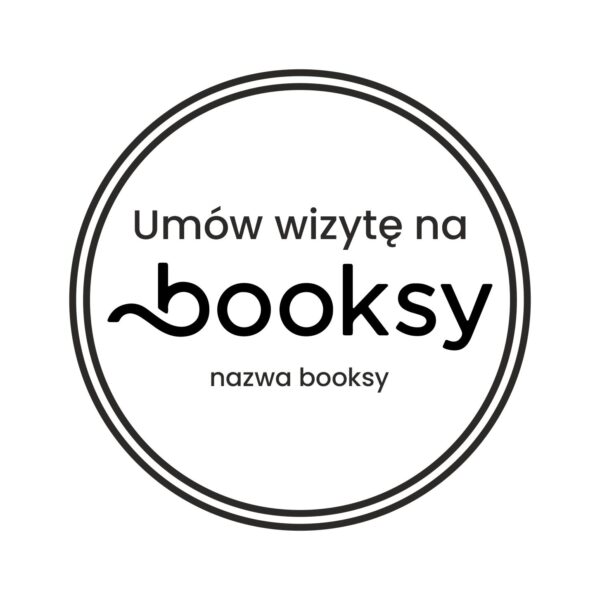 Naklejka umów wizytę na Booksy