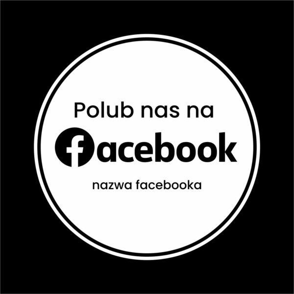 Naklejka polub nas na facebooku