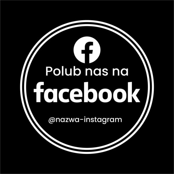 Naklejka polub nas na facebooku