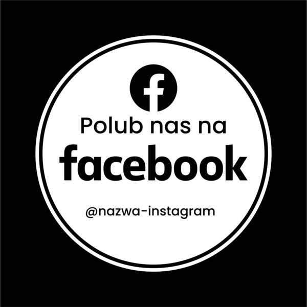 Naklejka polub nas na facebooku