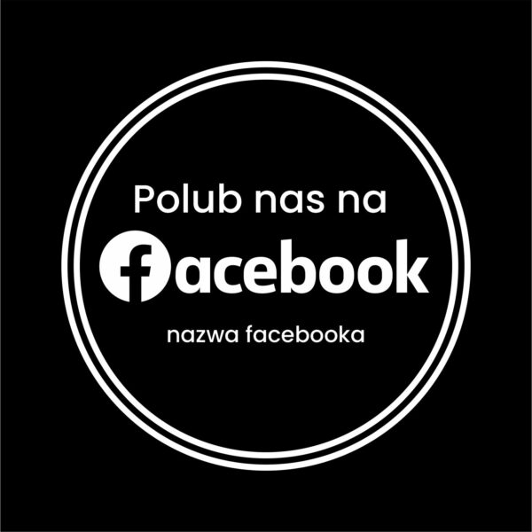 Naklejka polub nas na facebooku