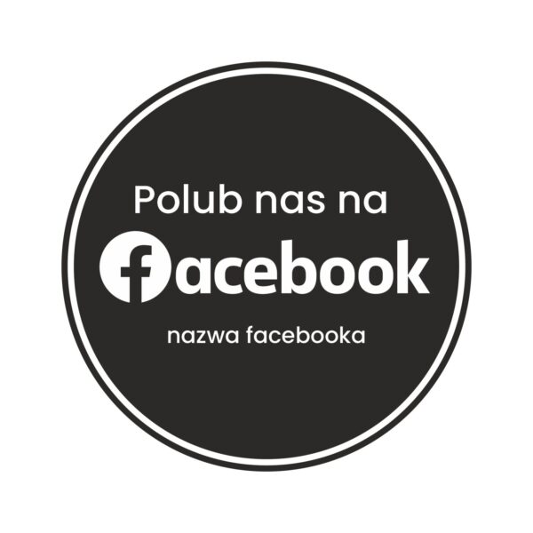 Naklejka polub nas na facebooku