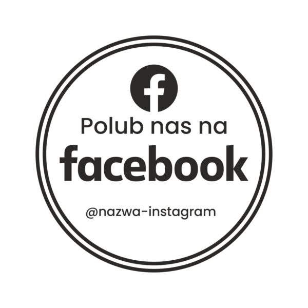 Naklejka polub nas na facebooku