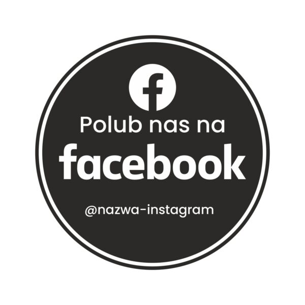 Naklejka polub nas na facebooku