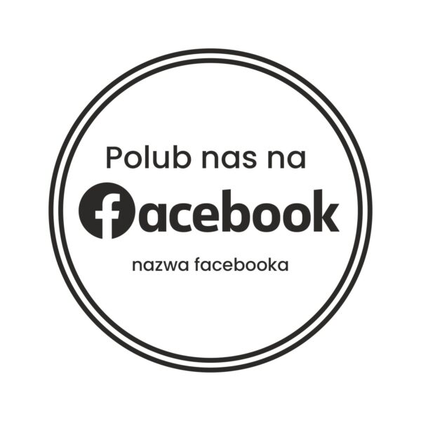 Naklejka polub nas na facebooku