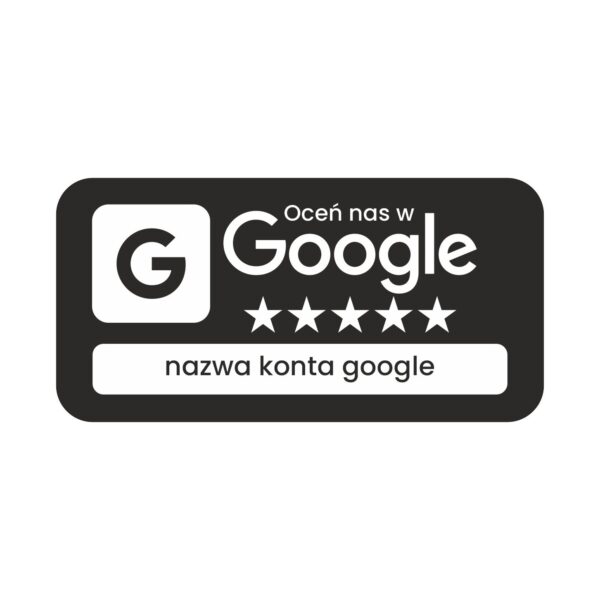 Naklejka Oceń nas w Google