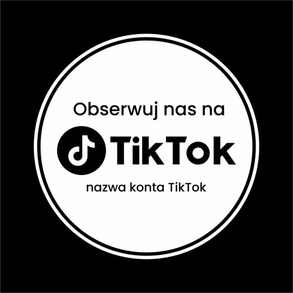 Naklejka Obserwuj nas na TikTok