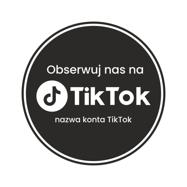 Naklejka Obserwuj nas na TikTok