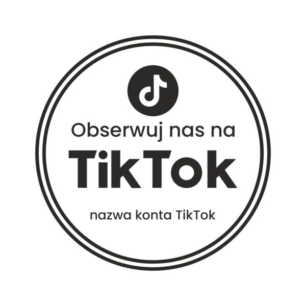 Naklejka Obserwuj nas na TikTok