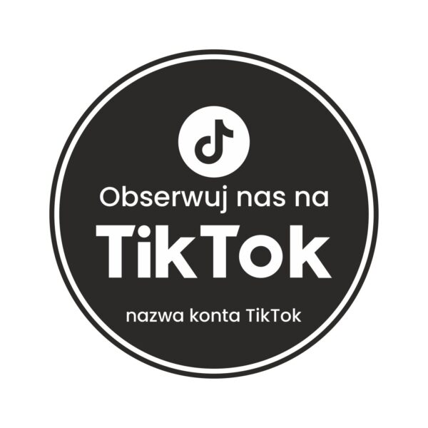 Naklejka Obserwuj nas na TikTok