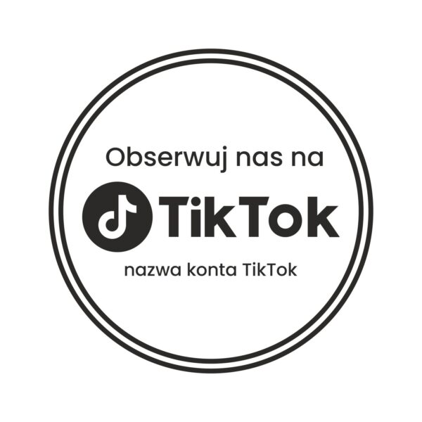 Naklejka Obserwuj nas na TikTok