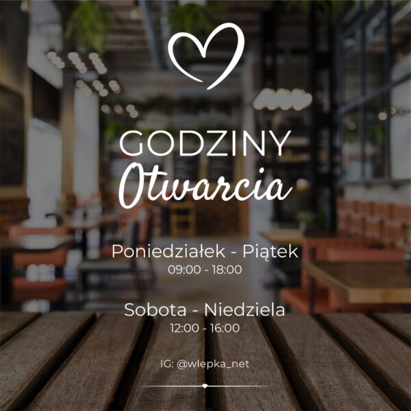 Naklejka Godziny Otwarcia | WGO34